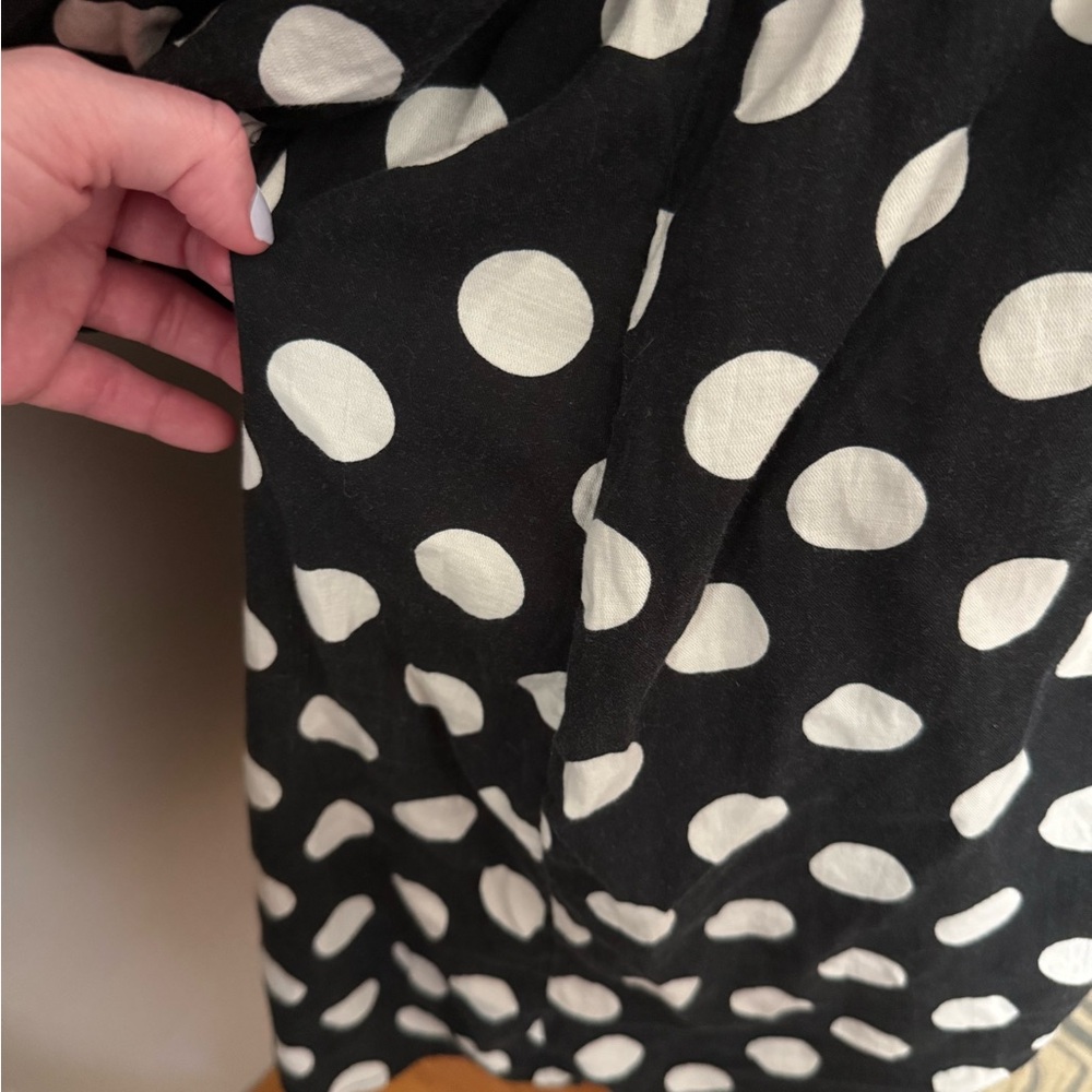 Ava & Viv Black and White Polka Dot Long Sleeve Dress - Picture 5 of 9